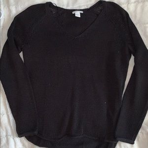 Black knit sweater